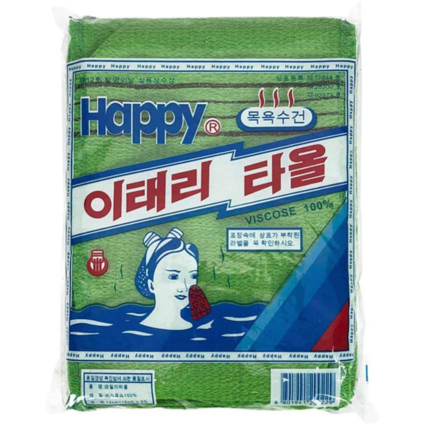 HAPPY Korean Exfoliating Towel Handuk Lulur Korea ITALY Scrub Daki