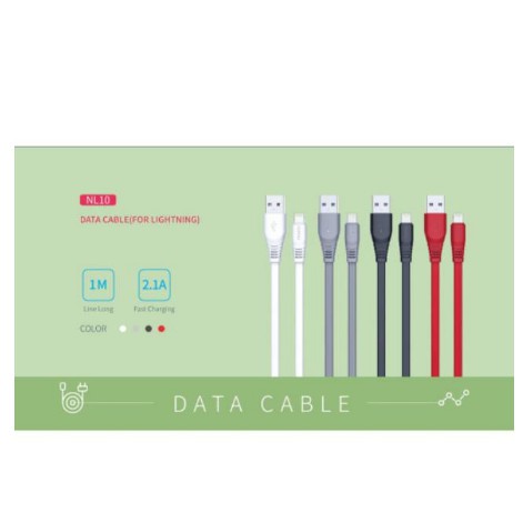 [COD] KABEL DATA LIGHTNING IPHONE  - IPHONE USB FOOMEE NL10 2.1 A FASH CHARGING CABLE