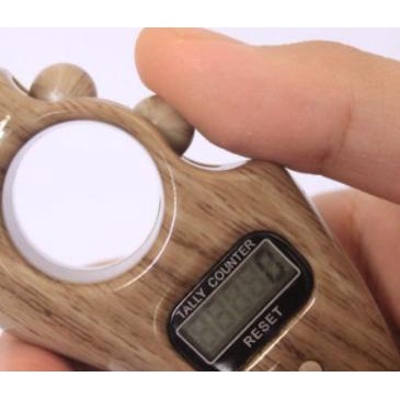 ✥ MUSLIM TASBIH MANIK DIGITAL MOTIF KAYU - Kayu CoklatKayu ♔