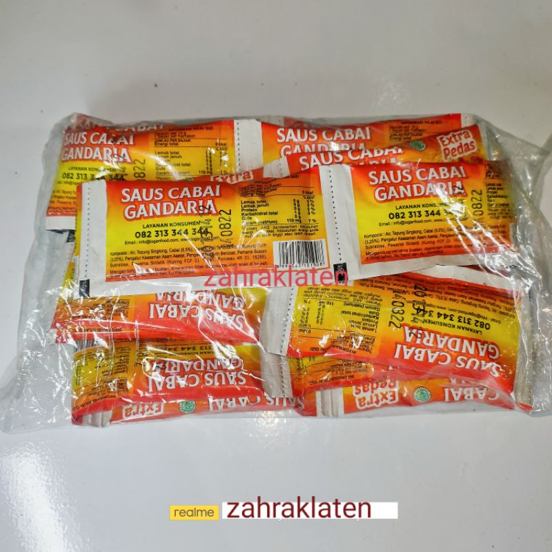 Saos Cabai Gandaria Extrahot Sachet 10gr