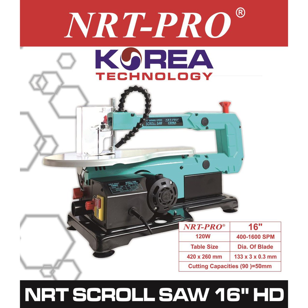 BIG SALE!!! NRT-PRO NORITA Scroll Saw 16 Inch Gergaji Triplek Ukir Jigsaw Duduk Jig Saw Mesin Scrollsaw