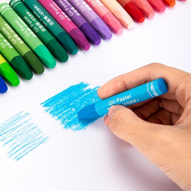 

Ready Banyak ❆ Deli Oil Pastel / Crayon / Krayon 12 24 warna Bersertifikat Aman Warna Cerah 33982.