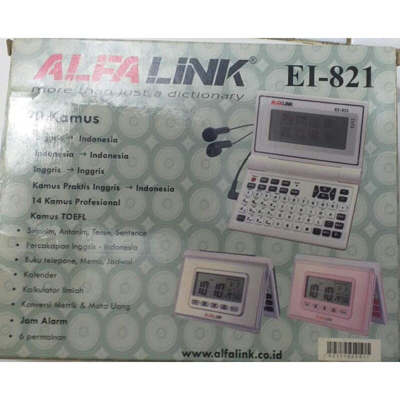 ALFALINK EI 821 / KALKULATOR KAMUS BAHASA INGGRIS