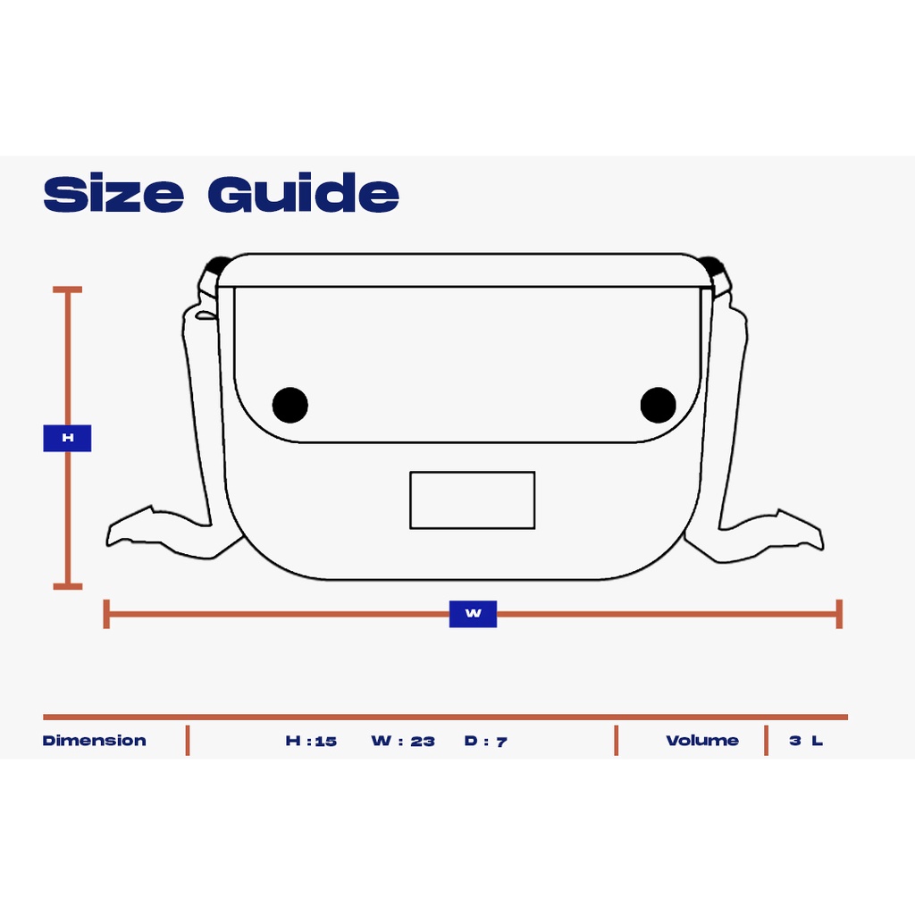 Heavy Tas Pria Argle Series - Slingbag Heavy - Tas selempang tahan air (waterproof)