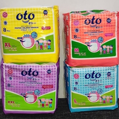 Oto Adult Diapers Popok Dewasa Model Celana / Adult Pants XL isi 8