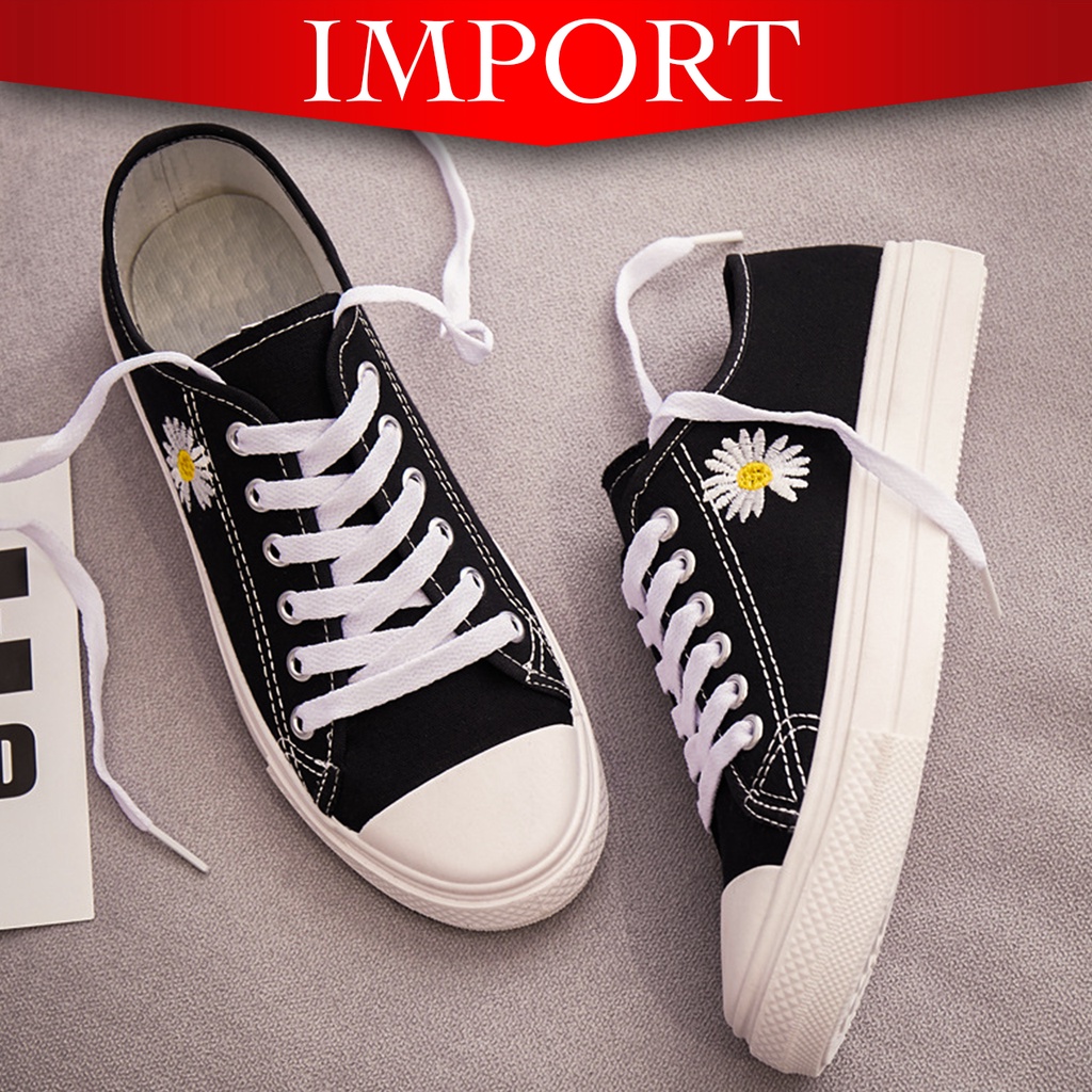 Ceysa_ Sepatu Snekers Wanita Import Korea Sepatu Kanvas Wanita Import Sepatu Sekolah Wanita Canvas Lari Joging Wanita Import Spatu Shoes Sneakers Sport Olahraga Kets Snakers Sneaker Casual Santai Senam Cats Snikers Fashion Ket Jalan Kuliah Wanita Cewek-6
