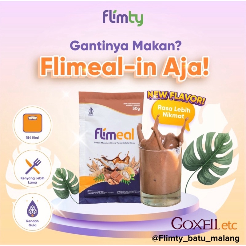 

FLIMEALMEAL REPLACEMENT BY FLIMTY - 1 SACHET- COKLAT SUSU