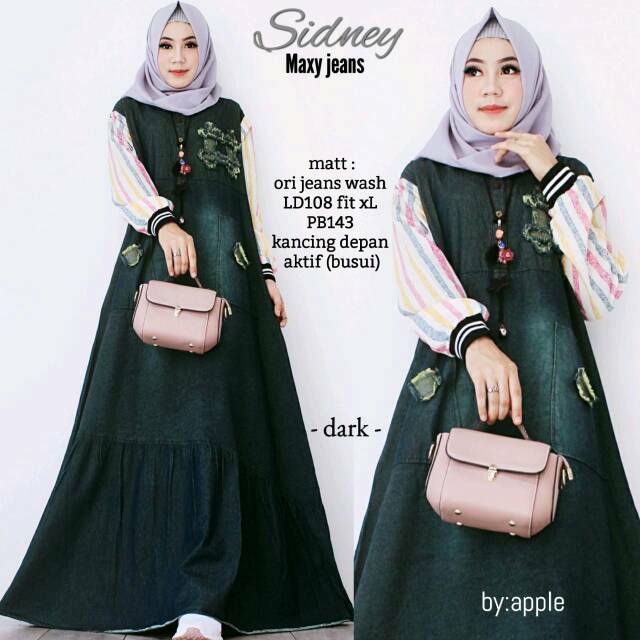 Gamis denim sidney maxy jeans