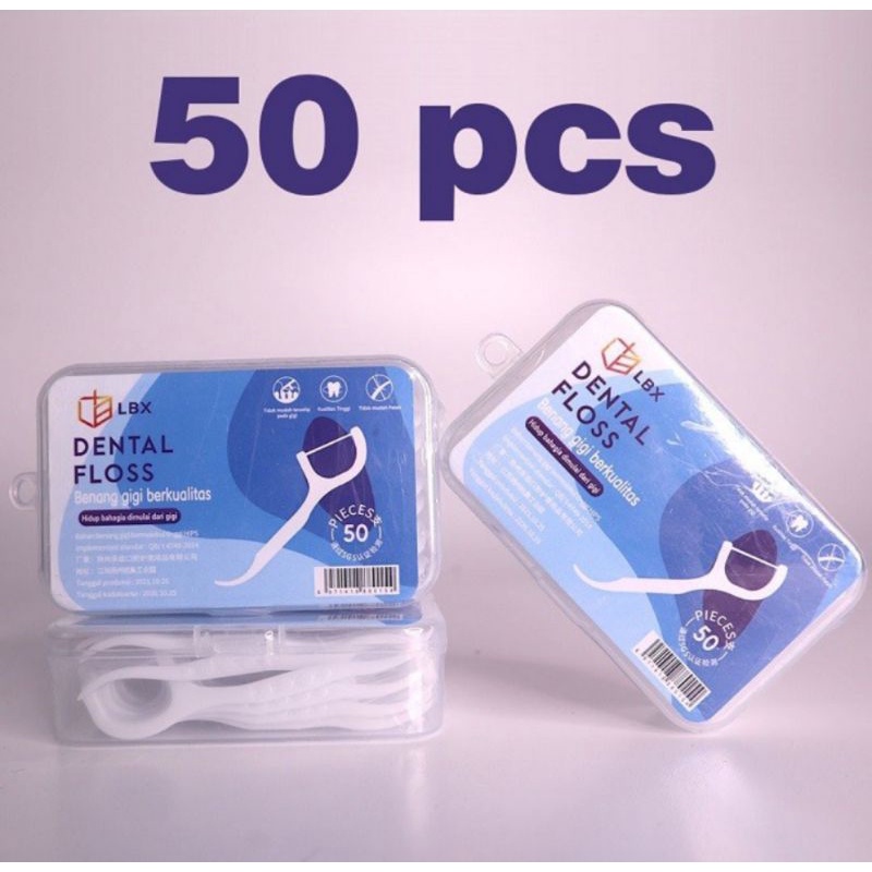 Benang Pembersih Gigi Macromolecul Dental Floss | Isi 50pc