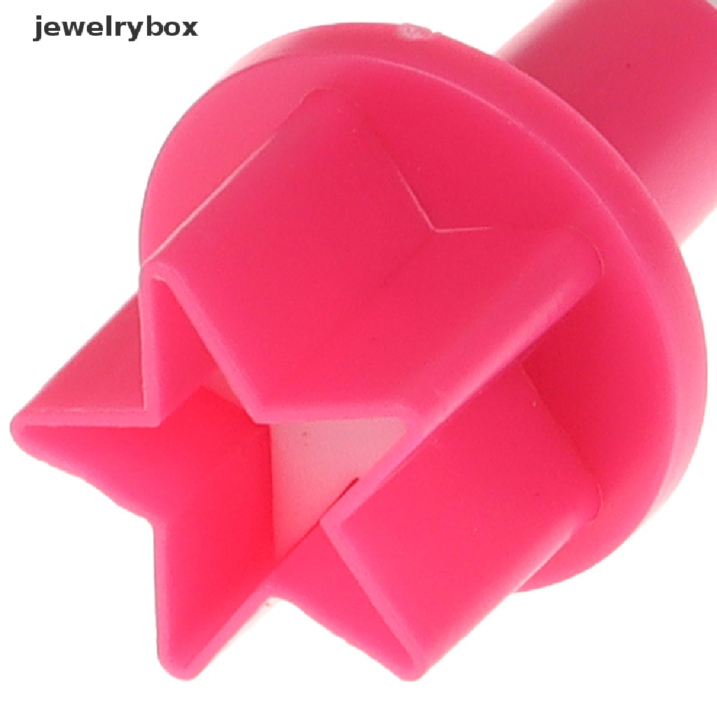 [jewelrybox] 5 Pcs Cookie Cutter Cetakan Kue Bintang Tombol Plum Hati Biskuit Fondant Stamp Mold Butik