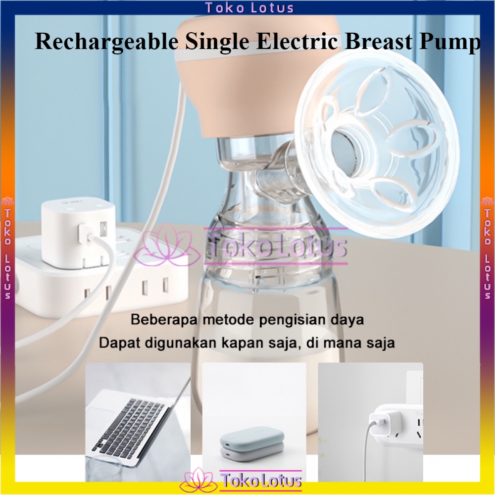 Rechargeable Tanpa Kabel BREAST PUMP ELECTRIC Otomatis Manual Single Electric Breast Pump / Pompa ASI Elektrik Portable / POMPA ASI ELEKTRIK Botol Susu Bayi