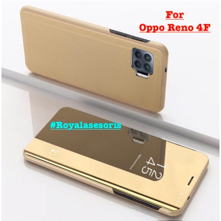 OPPO RENO 4F FLIP CASE CLEAR VIEW STANDING COVER