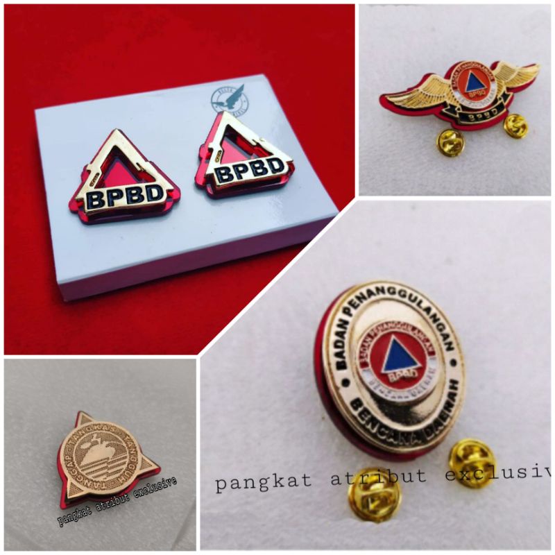 PIN WING EMBLEM BARET BPBD MONOGRAM BPBD TERBARU