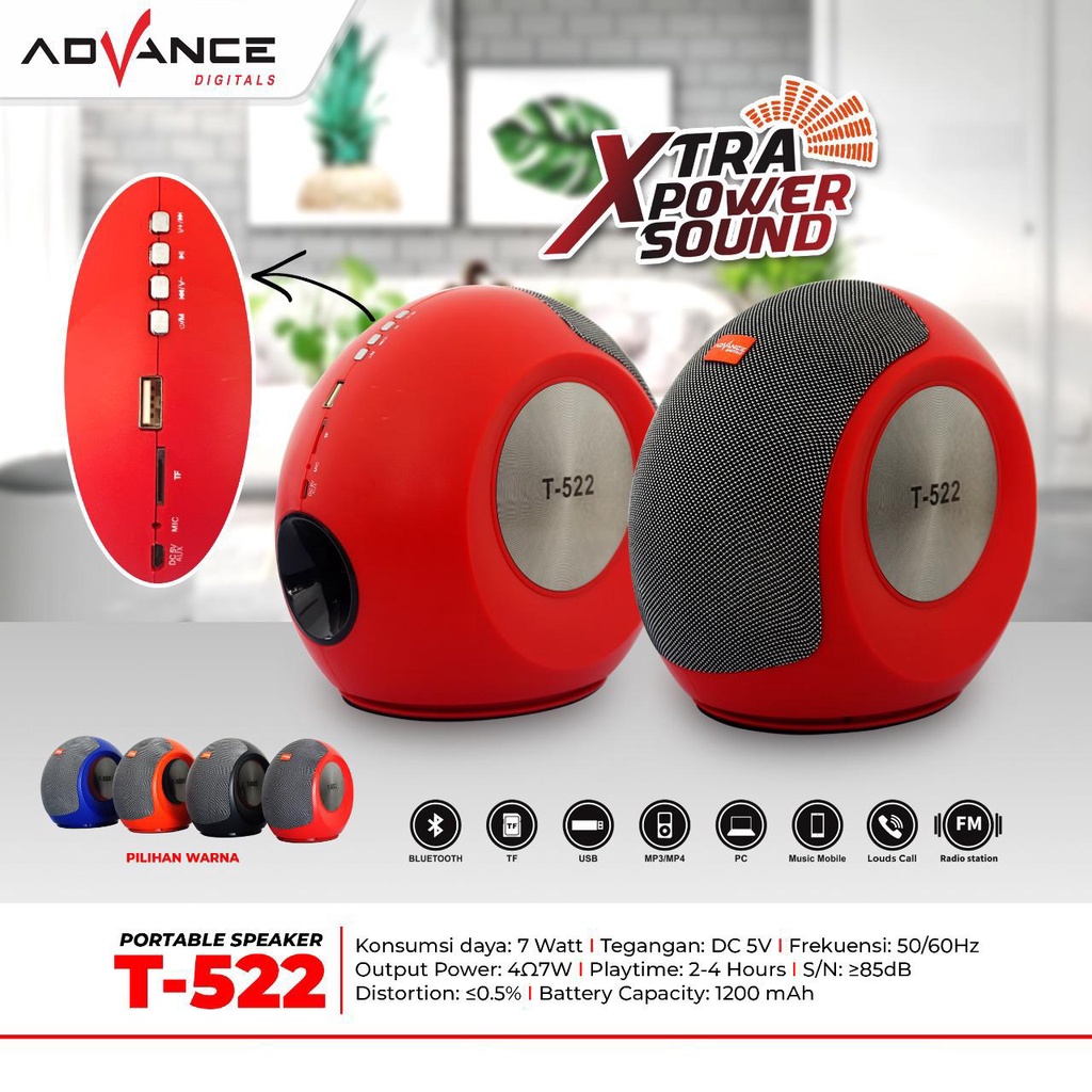 Speaker Advance bluetooth T522 / Speaker Portable blutot T-522