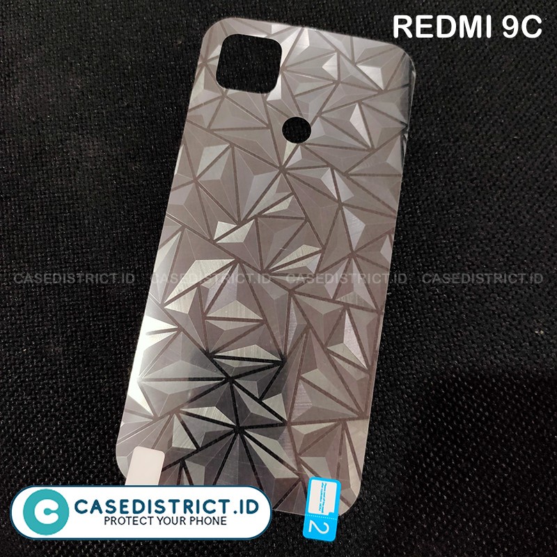 REDMI 12C 10 5G 10A 10C 10 2022 9T 9A 9C REDMI 9 ANTI GORES BELAKANG SKIN DIAMOND 3D SPIRAL GARSKIN DIAMOND ANTI JAMUR PELINDUNG BELAKANG REDMI 10 4G REDMI10