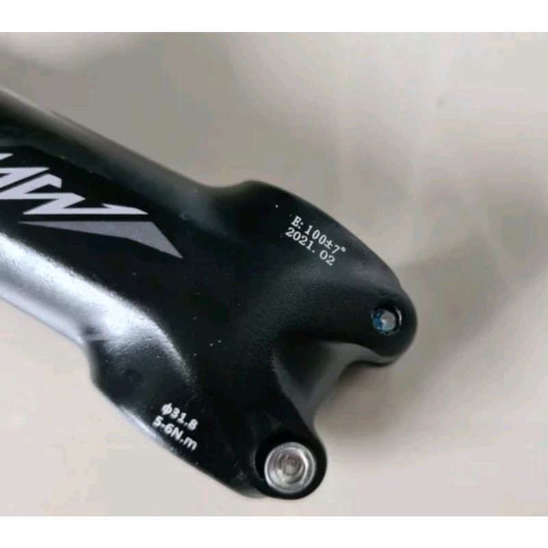 Stem Mosso Super Light Panjang 100 x 31.8 MM Angle 7 Derajat Black Gray - 10 cm Ringan