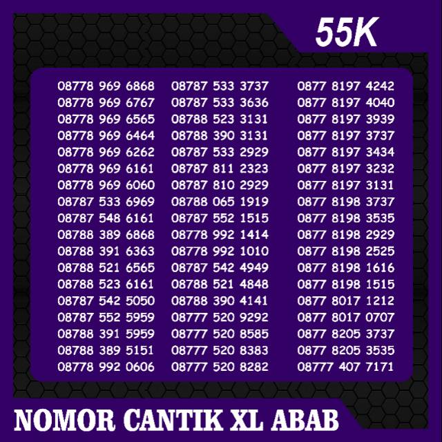 Nomor Cantik XL Rapih seri abab triple - Nomer cantik xl