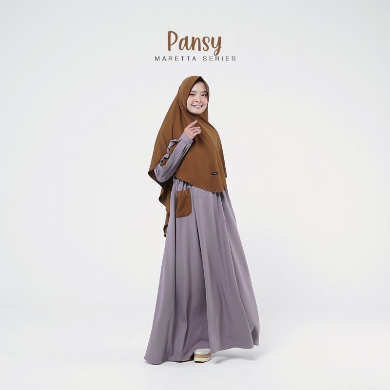 Set Gamis+Khimar Syari | Maretta Series - Pansy | Jamise Syari