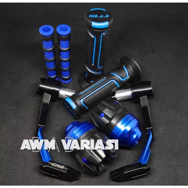 PAKET 4IN1 Handgrip BAD robot + Proguard Robot + Jalu As Roda + Karet Handle Rem Universal Bisa Semua motor