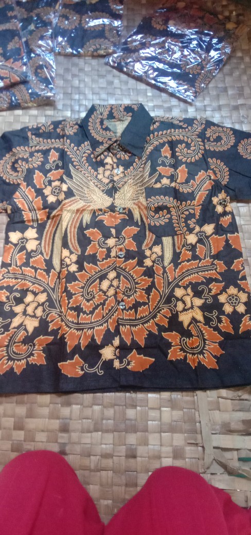 Batik Couple Keluarga Sania Ruffle Ori Ndoro Jowi Dnt Motif Pari Ngadek