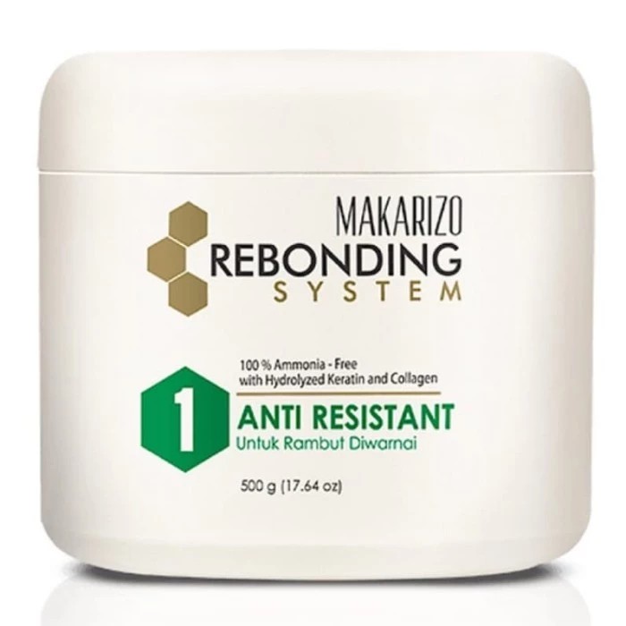 ❤ jselectiv ❤ MAKARIZO PRO (RSS) REBONDING SYSTEM STRAIGHTENING Step 1 - 500gr (1/2kg) POT | Obat/Krim Pelurus Rambut Step 1 MAKARIZO Gold Edition/Super Gold/Extremely Damaged/Anti Resistant/SSS - 500gr