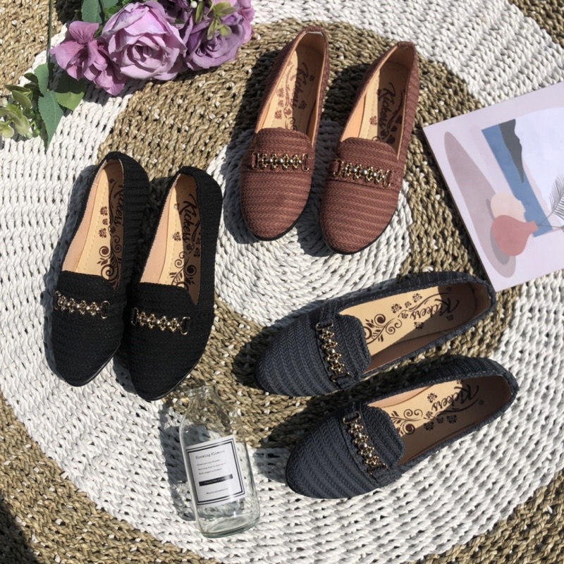 SEPATU FLATSHOES RAJUT WANITA KOREA MODERN TERLARIS TERMURAH BARU FENI SHOES FLATSHOES FLAT SHOES RAJUT SEPATU WANITA TERKINI SELOP WANITA BALET RAJUT IMPORT ERBARU KEKINIAN FLATSHOES CEWEK CASUAL SANTAI SLIPON