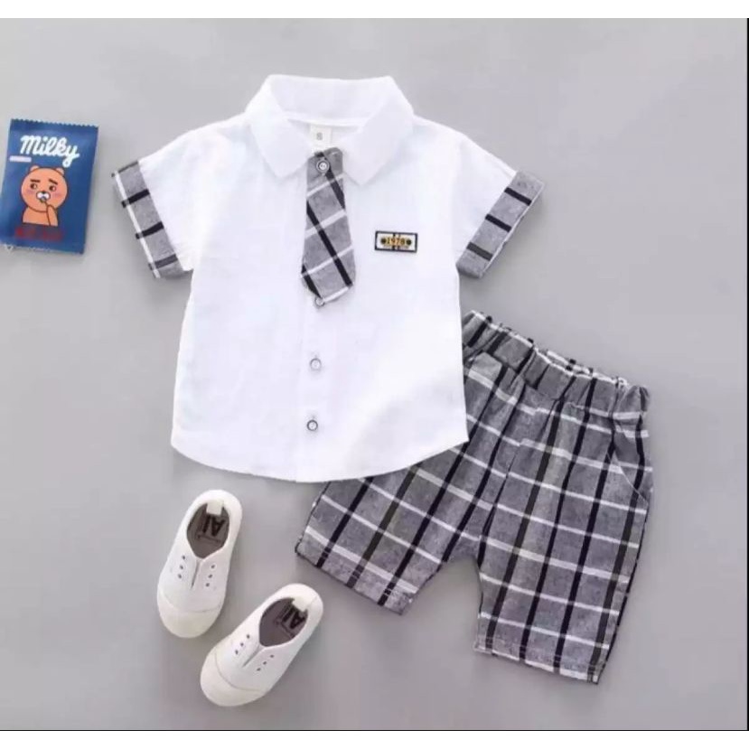 GB.SETELAN ANAK LAKI LAKI / SETELAN DASI ANAK LAKI LAKI / SETELAN ANAK LAKI LAKI KEKINIAN / SETELAN 