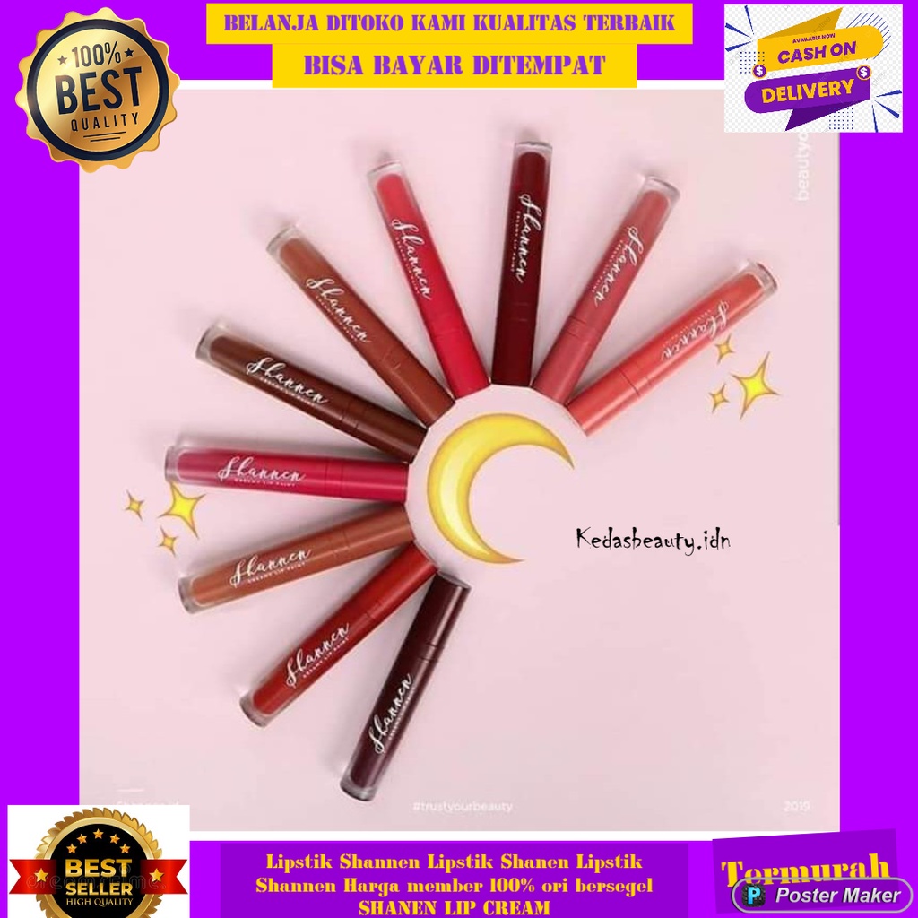 COD - Lipstik Shannen Lipstik Shanen Lipstik Shannen Harga member 100% ori bersegel SHANEN LIP CREAM