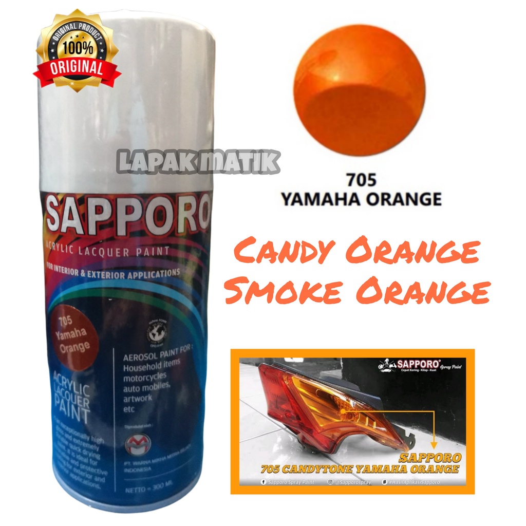 Pilok Sapporo CANDY SMOKE ORANGE YAMAHA ORANGE 705 300ml