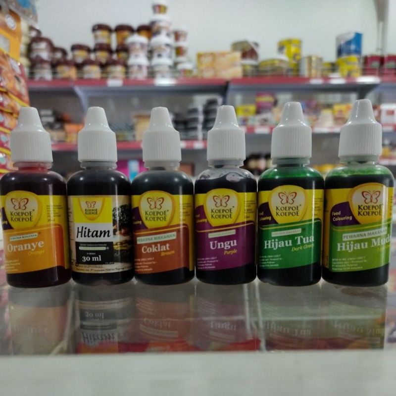 

Koepoe-koepoe berbagai warna ukuran 30ml