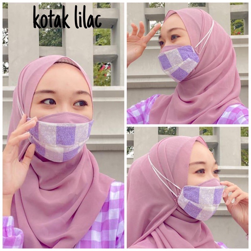 MASKER EVO KAIN / MASKER 3ply / MASKER HIJAB EVO / MASKER HEADLOOP