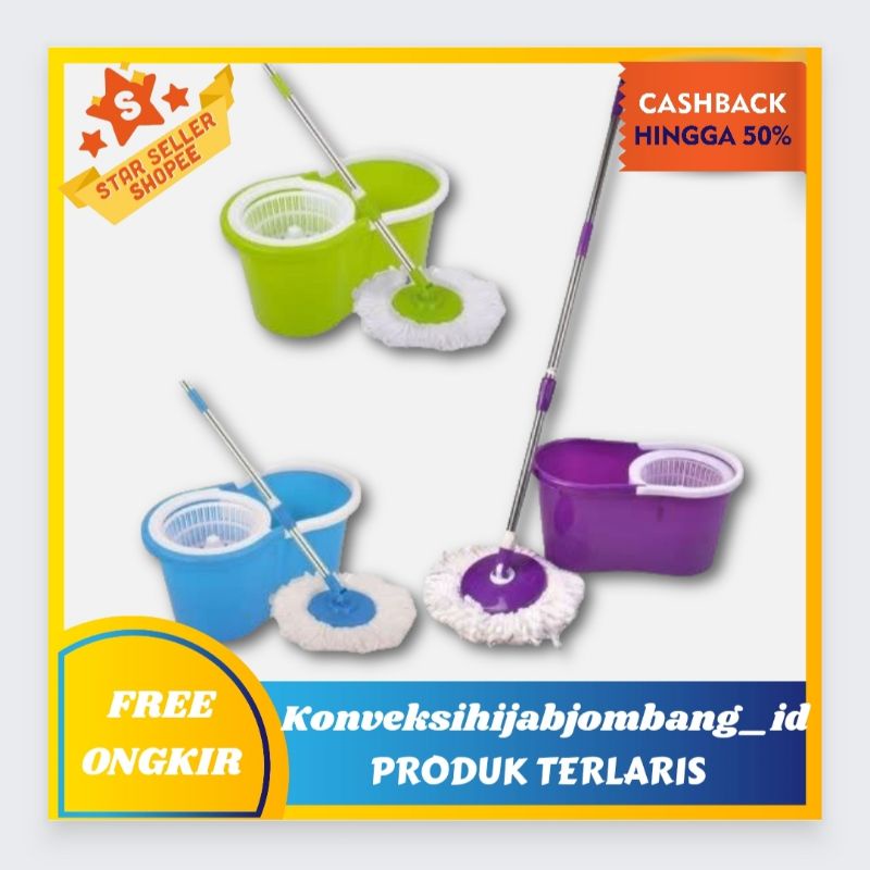 Wonder Magic Mop Stainless Alat Pel Lantai Vanstar Peras Stick Baskom Magic Mop Spin Mop Vanstar Mop