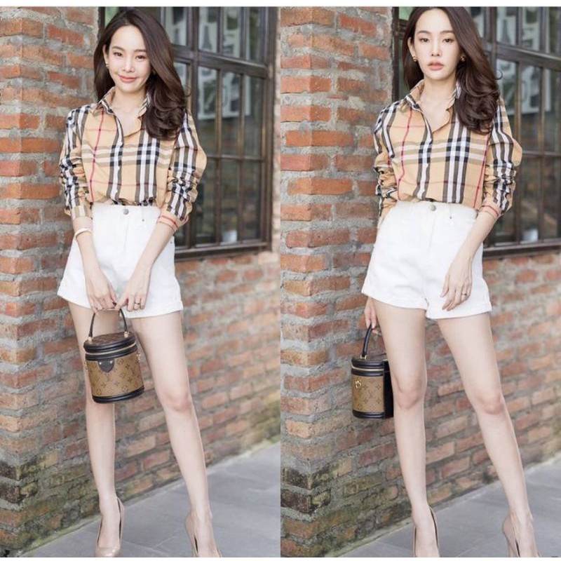 kems burberry MC / kemeja wanita / atasan kemeja wanita / atasan wanita / pakaian wanita / kemeja-2