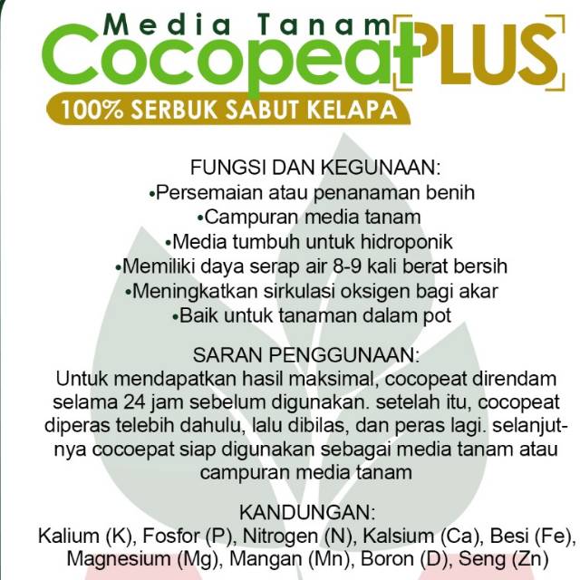 

Serbuk Sabut Kelapa (Media Tanam)