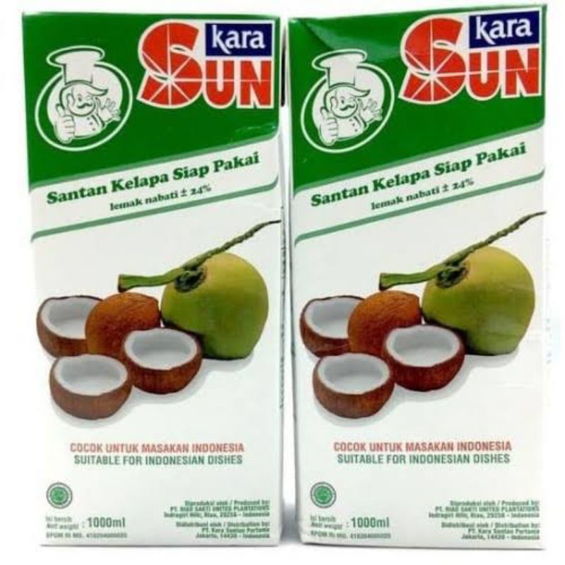 

Sun Kara Sunkara Santan Kelapa Siap Pakai 1 Liter