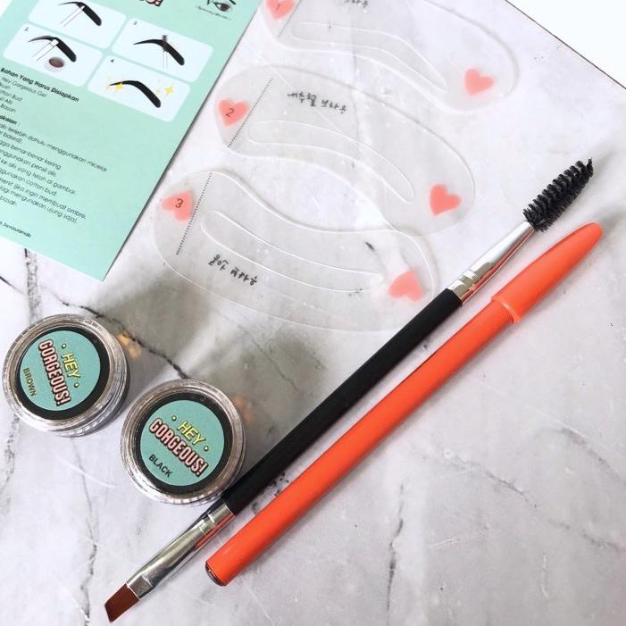 HOT SALE Henna Alis Hey Gorgeous / Set Brow Henna Halal (Tahan 3-5 Hari) FREE PENSIL ALIS (WATERPROO