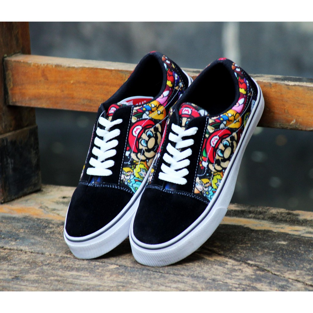 PROMO Sepatu  Vans  Off The Wall Sneakers Cets Mario  Black 