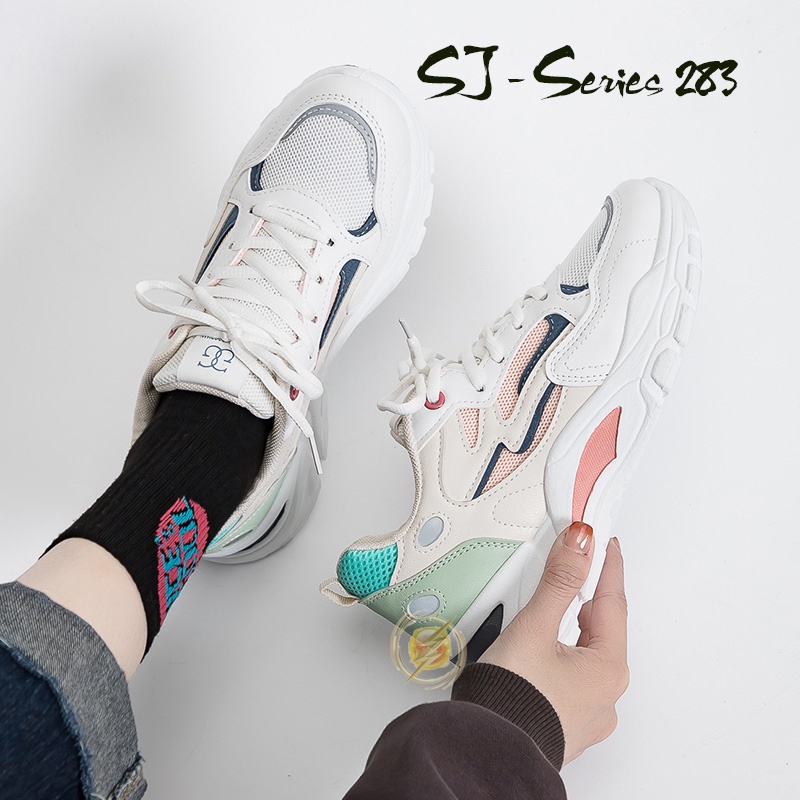 [J.Walk] Sepatu Sneakers Tali Wanita Import / Sepatu Trendy Casual Kuliah Kualitas Premium - 283