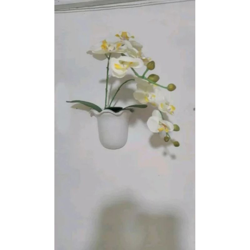 bunga anggrek hiasan dinding bunga anggrek tempel bunga anggrek artificial