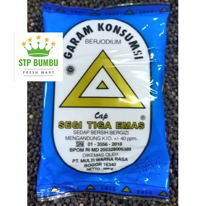 Garam Halus Beryodium 500 gram / Garem Segi Tiga Emas