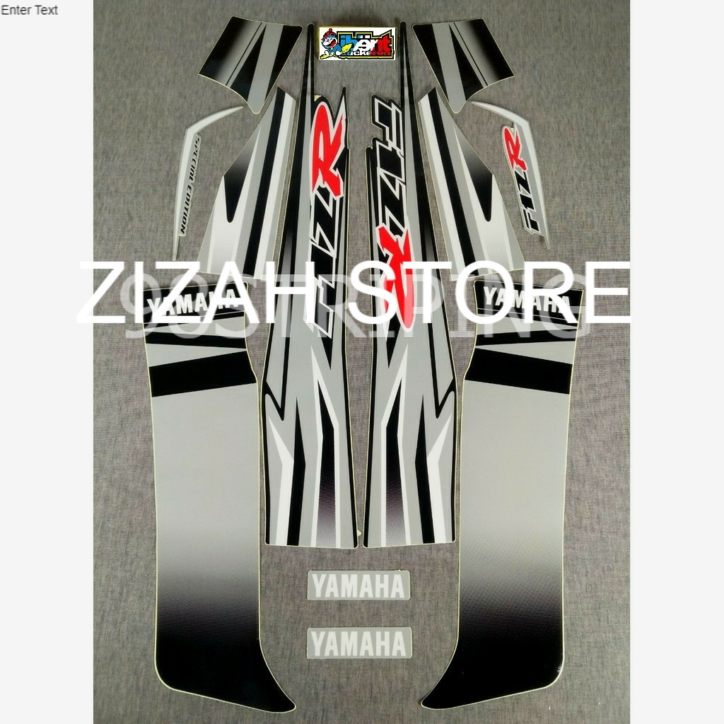 STIKER STRIPING LIS VARIASI FIZ R FIZR HITAM SILVER