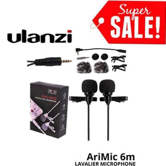 Ulanzi AriMic Dual-Head Lavalier Microphone 6meter