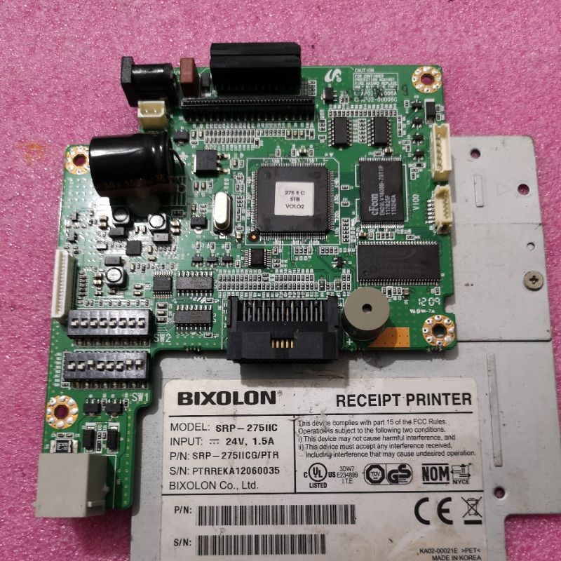 Mainboard Printer Bixolon SRP-275CG Raptor SRP-275IIC Mainboard Samsung Kasir Printer SRP 275 Series