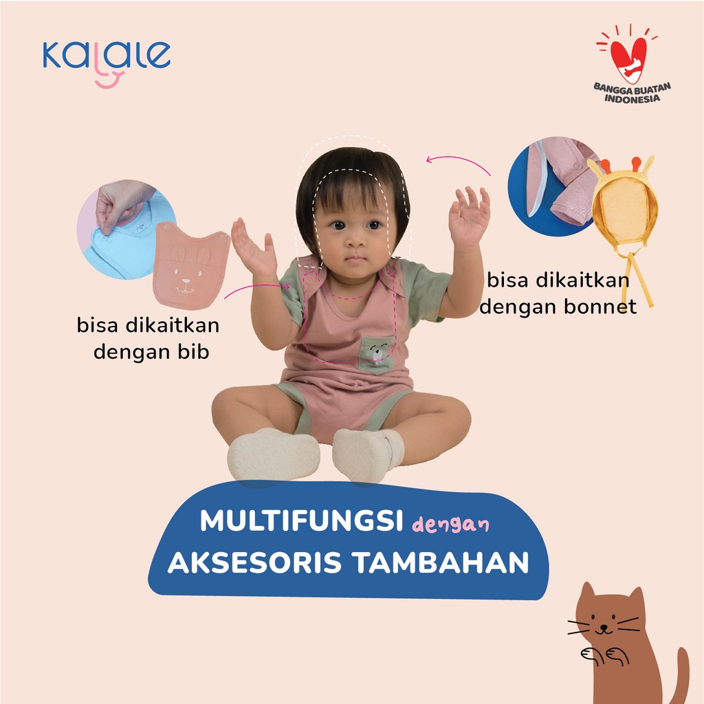 Kalale Raglan Tshirt 0-12 Bulan Baju Kaos Anak Bayi Laki Laki Perempuan Basic Polos-3