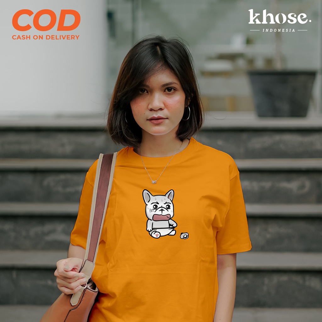 KHOSE Kaos Unisex Sablon Digital Doca Westie KODE S-15 / Kaos Murah / Kaos Cantik / Kaos Keren Oversize