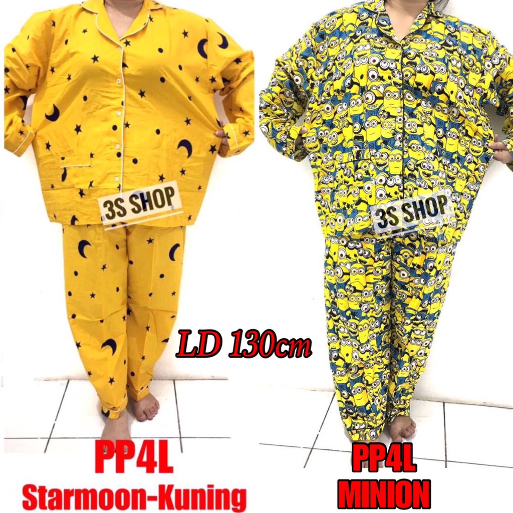 BAJU TIDUR LD 130 CM DEWASA PIYAMA PP SUPER JUMBO/BESAR KATUN JEPANG CVC