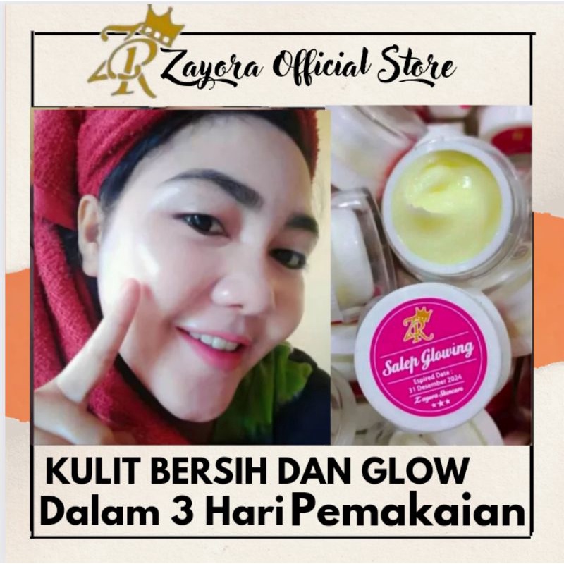 cod Salep Glowing Zayora Pengglowing Wajah TerampuhCLB GLOW ORI 1 PAKET LENGKAP DAN ADA BARCODE (TON