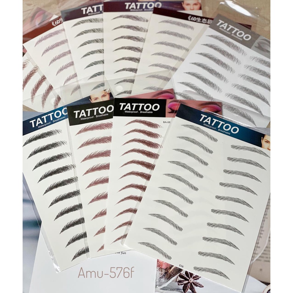 Tato Alis 4D Waterproof Semi Permanen - Tatto Sulam alis sticker Eyebrow - Sticker Alis 4D Eyebrow T