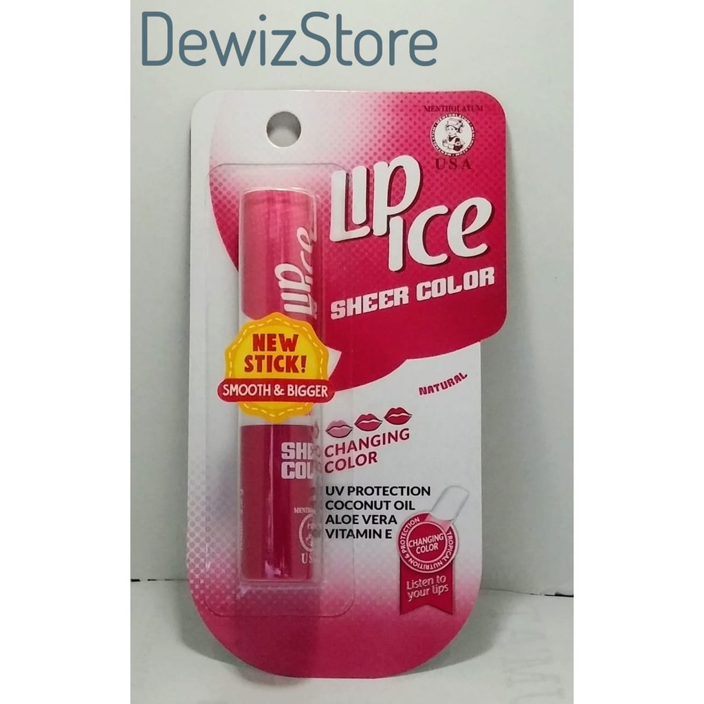 LIP ICE SHEER COLOR (PLAIN/ NATURAL, STRAWBERRY)