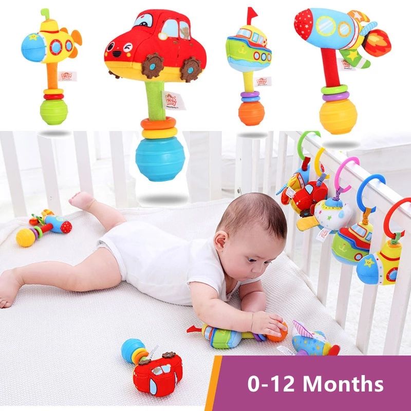 Mainan Rattle Bayi Anak Lucu Model Transportasi